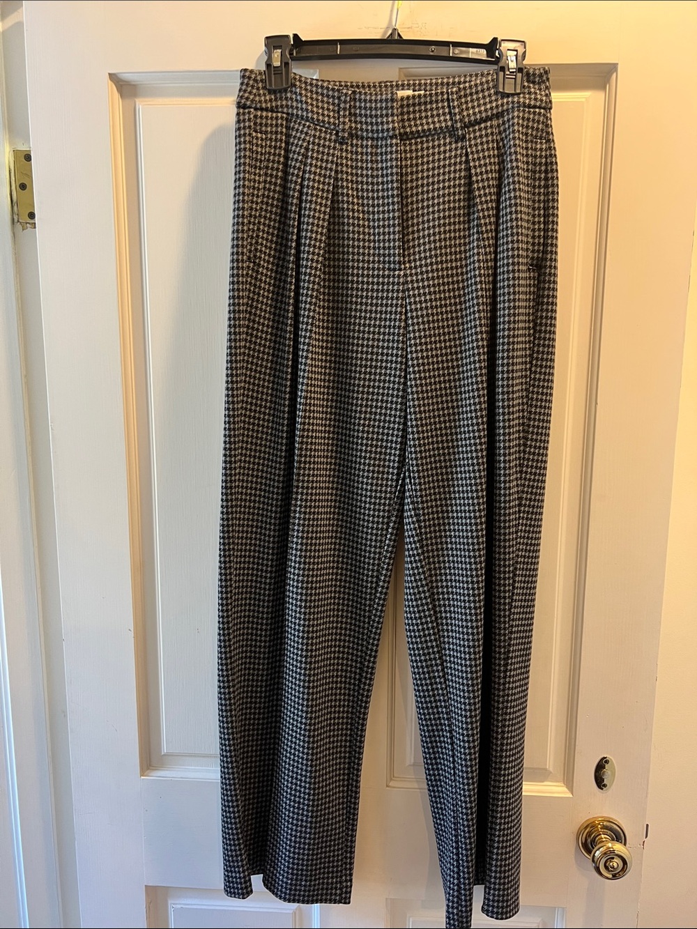 Tailored Houndstooth Dress Pants - Black & White